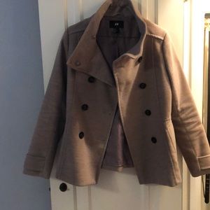 Pea coat funnel neck